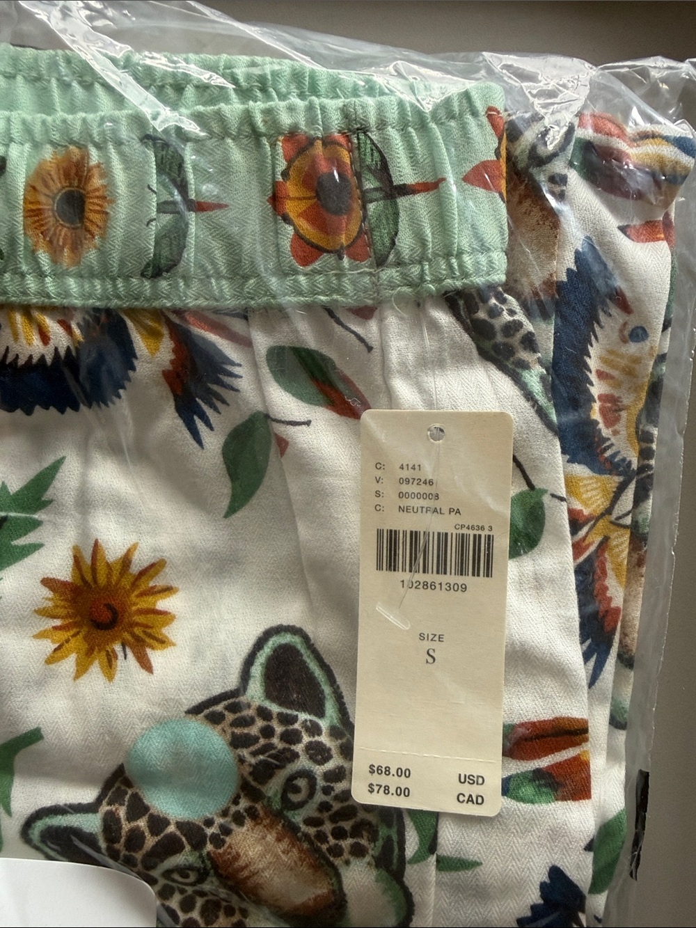 NWT Anthropologie LyreBird Flannel Pajama Bottoms - Picture 6 of 7